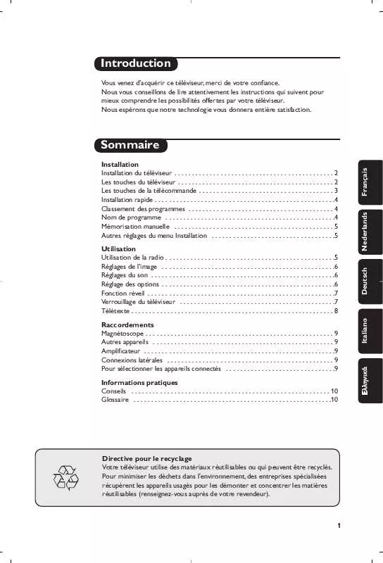 Mode d'emploi PHILIPS 21PT5507