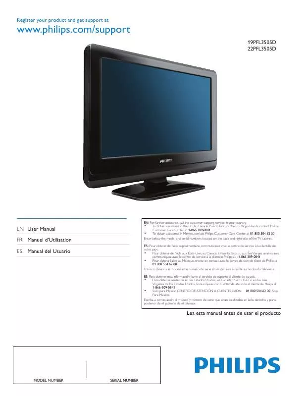 Mode d'emploi PHILIPS 22PFL3505D