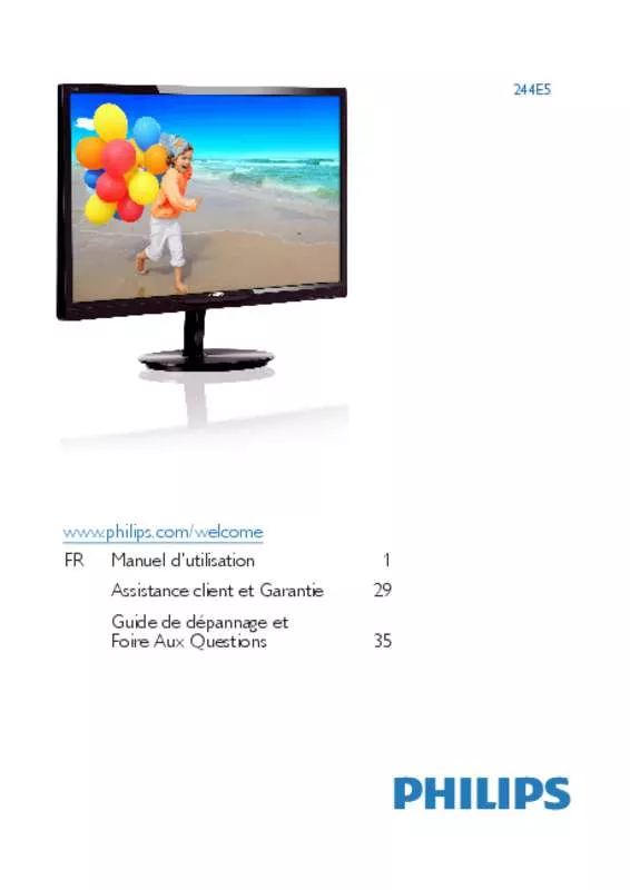 Mode d'emploi PHILIPS 244E5QHAD/00