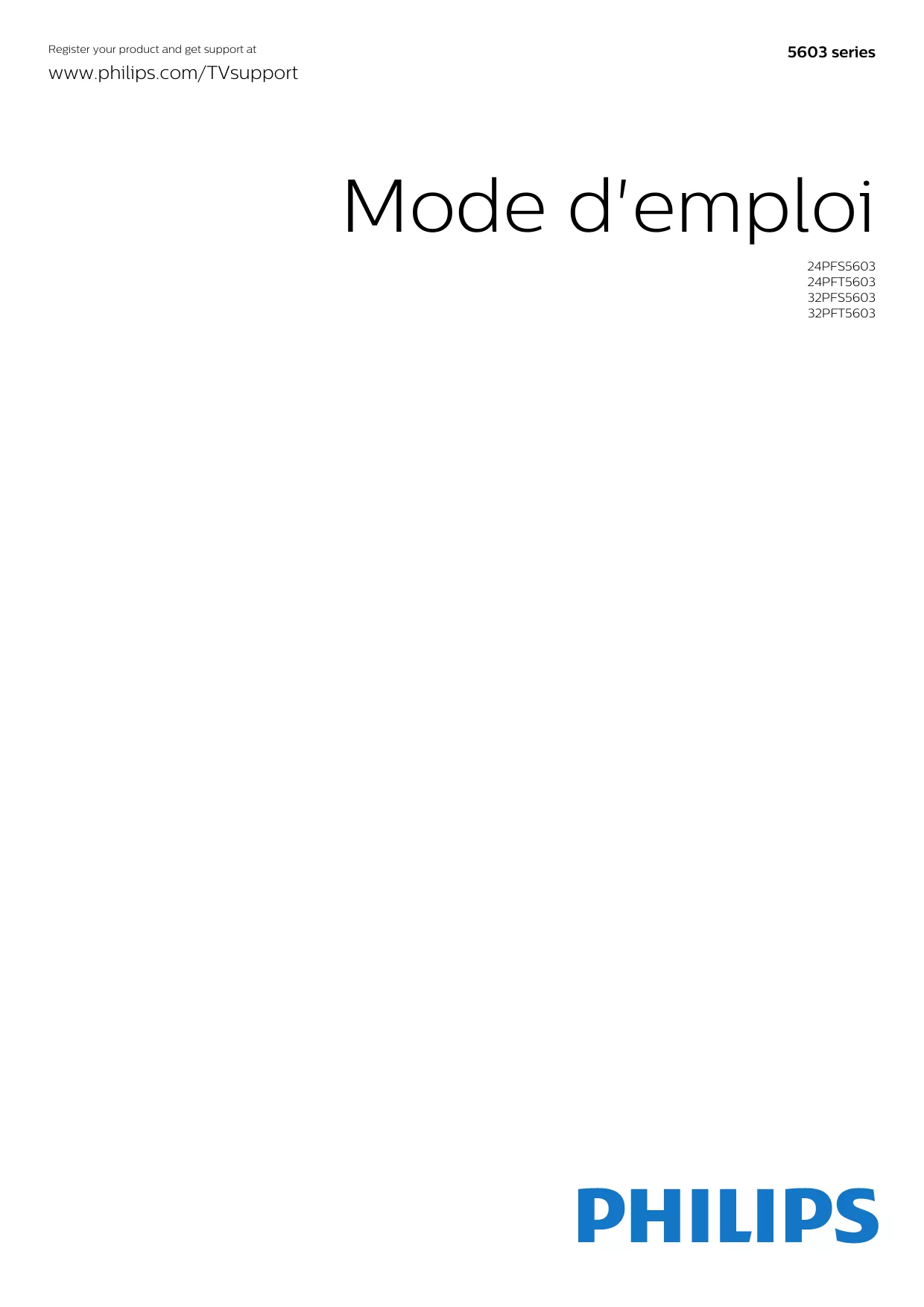 Mode d'emploi PHILIPS 24PFS5603