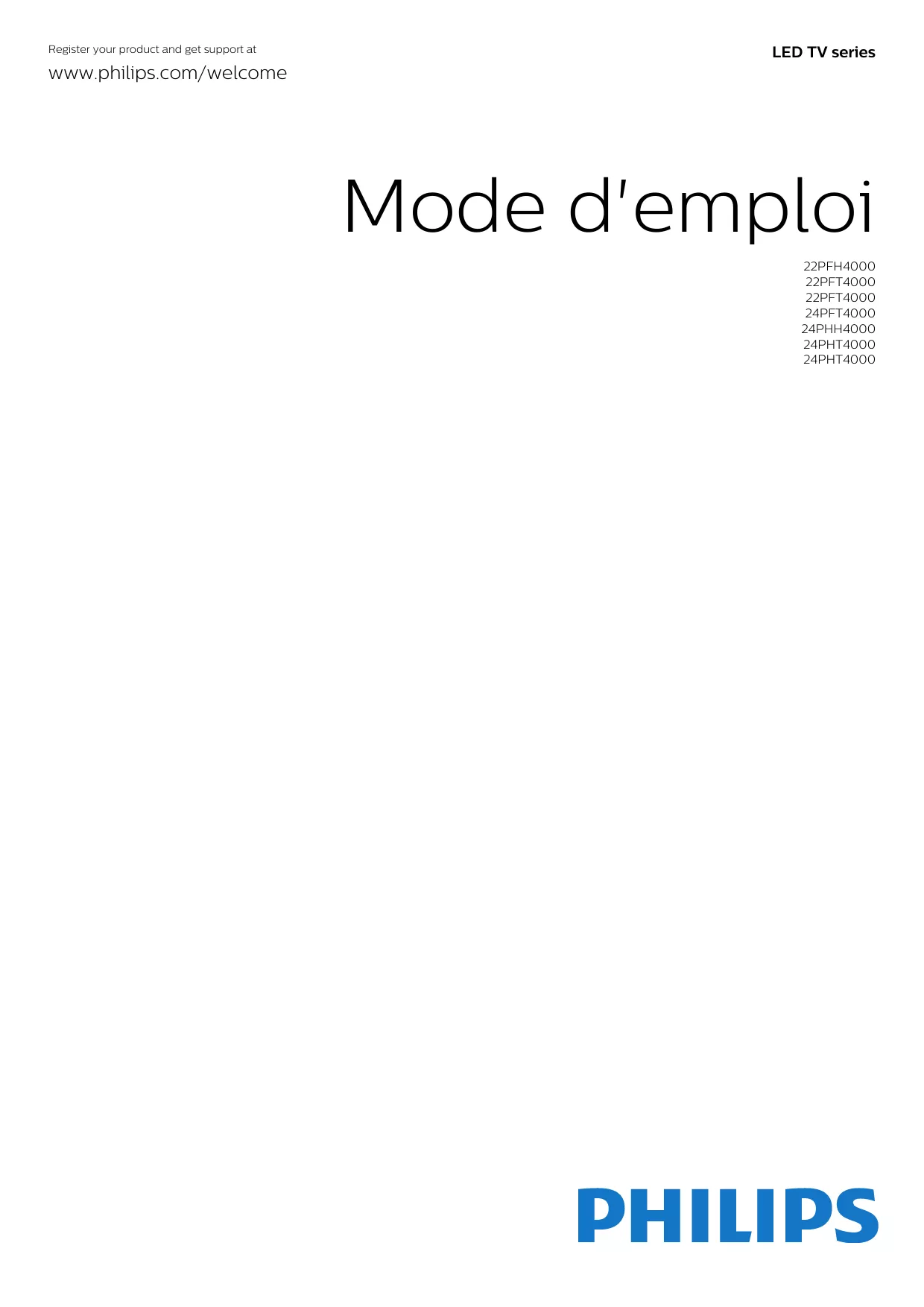 Mode d'emploi PHILIPS 24PHT4000