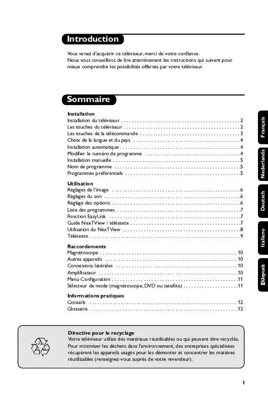 Mode d'emploi PHILIPS 25PT7106