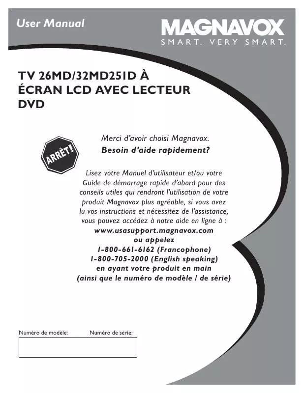 Mode d'emploi PHILIPS 26MD251D