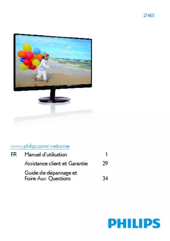 Mode d'emploi PHILIPS 274E5QHAW/00