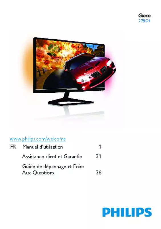 Mode d'emploi PHILIPS 278G4DHSD/00