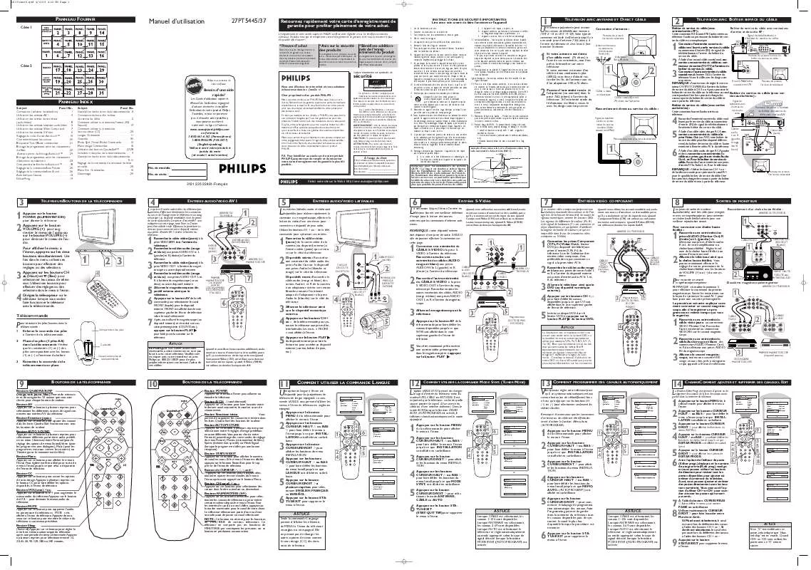 Mode d'emploi PHILIPS 27PT5445/37B