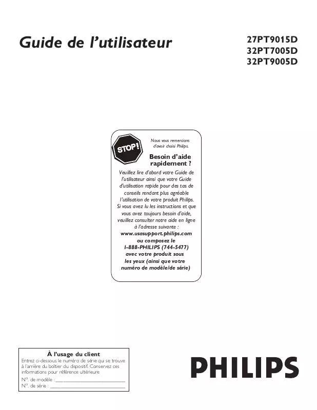 Mode d'emploi PHILIPS 27PT9015D