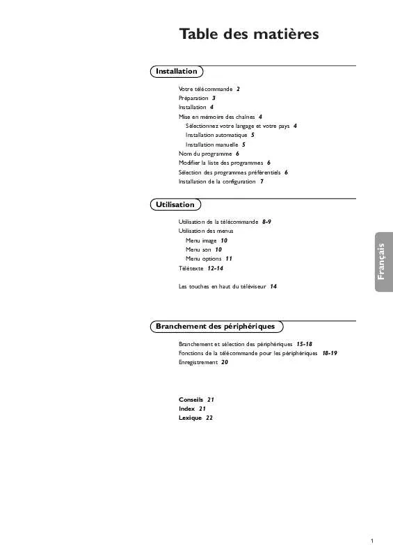 Mode d'emploi PHILIPS 28PT7104