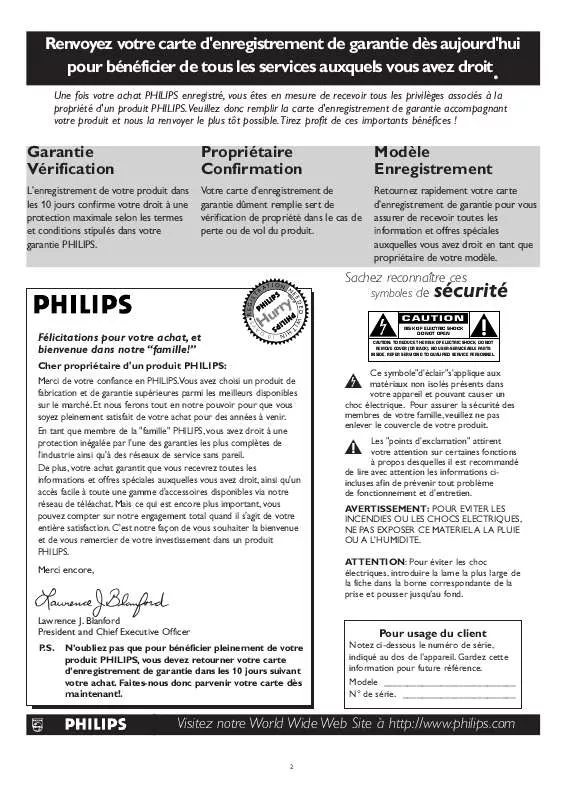 Mode d'emploi PHILIPS 30PW8859