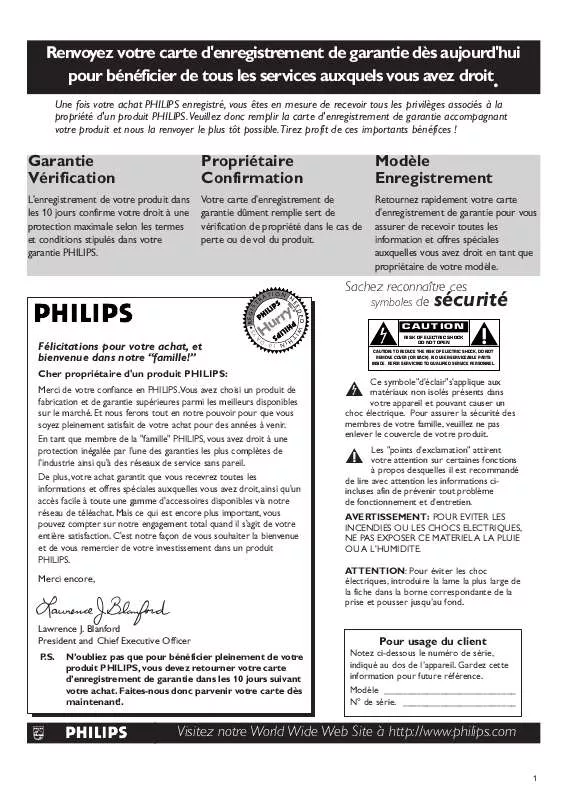 Mode d'emploi PHILIPS 32FD9954-17S