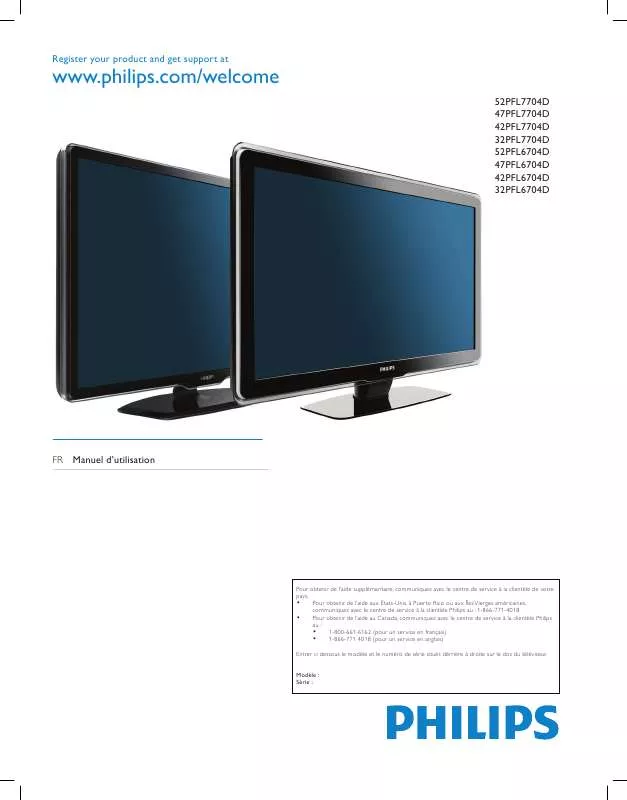 Mode d'emploi PHILIPS 32PFL6704D