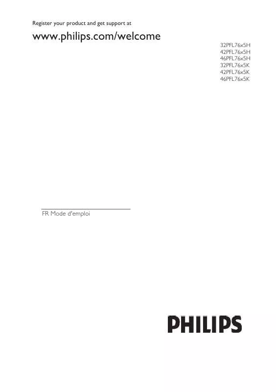 Mode d'emploi PHILIPS 32PFL7675H