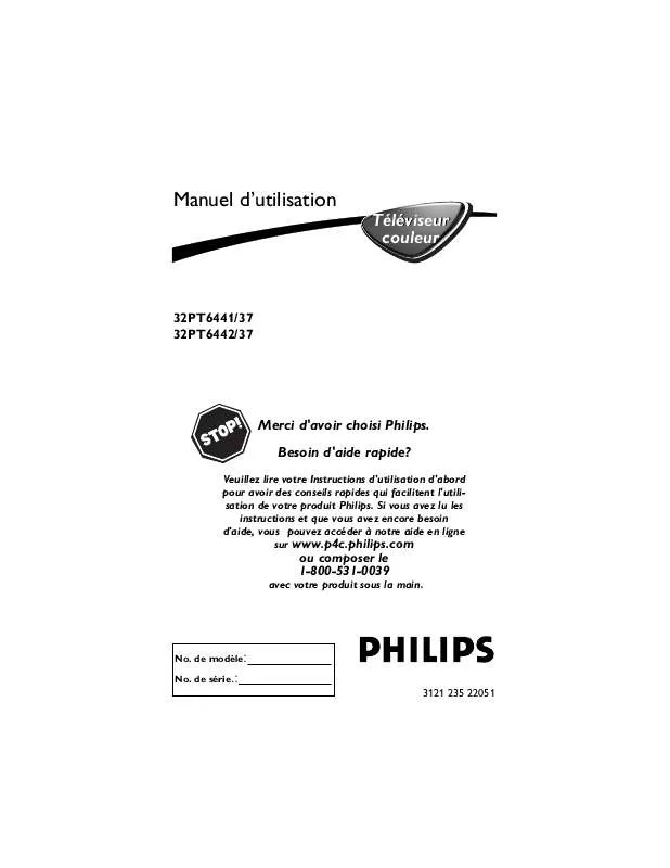 Mode d'emploi PHILIPS 32PT6442