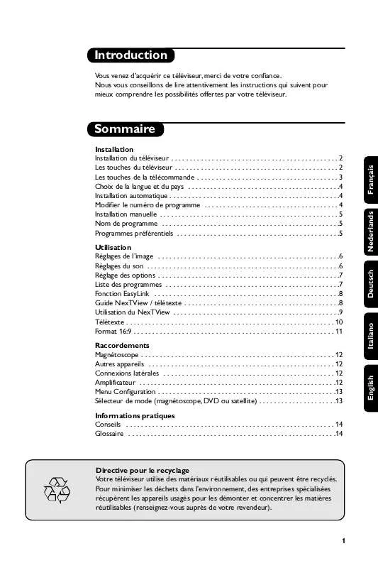 Mode d'emploi PHILIPS 32PW8106