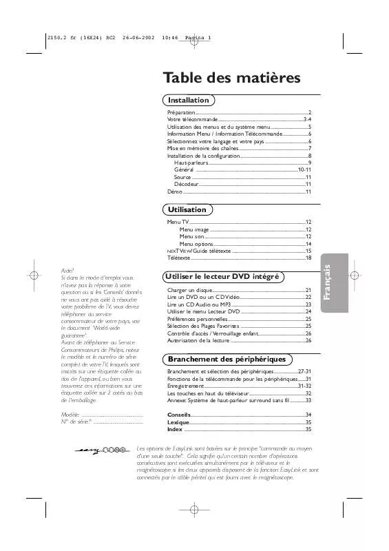 Mode d'emploi PHILIPS 32PW8907