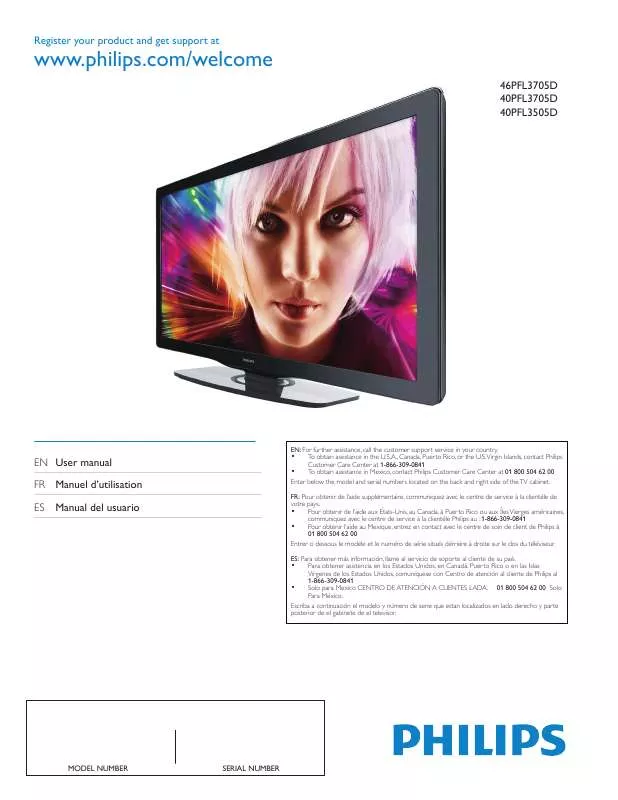 Mode d'emploi PHILIPS 40PFL3505D