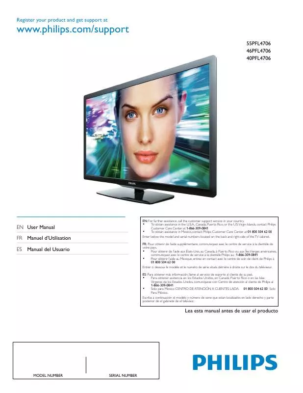 Mode d'emploi PHILIPS 40PFL4706