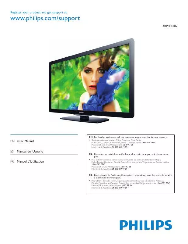 Mode d'emploi PHILIPS 40PFL4707