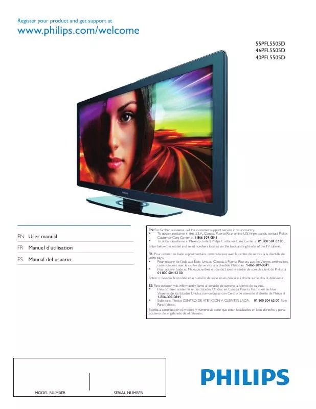 Mode d'emploi PHILIPS 40PFL5505D