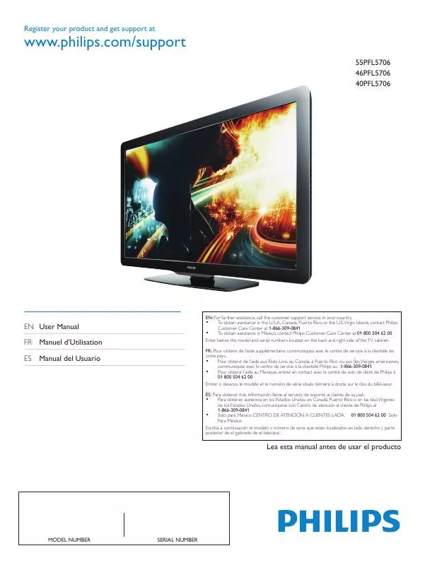 Mode d'emploi PHILIPS 40PFL5706