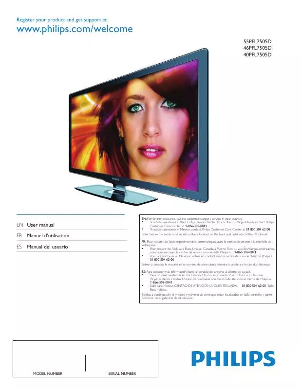 Mode d'emploi PHILIPS 40PFL7505D