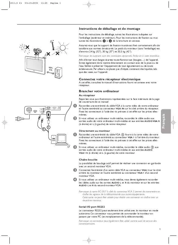 Mode d'emploi PHILIPS 42FD9944-69S