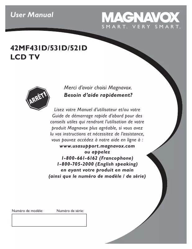 Mode d'emploi PHILIPS 42MF531D-37B