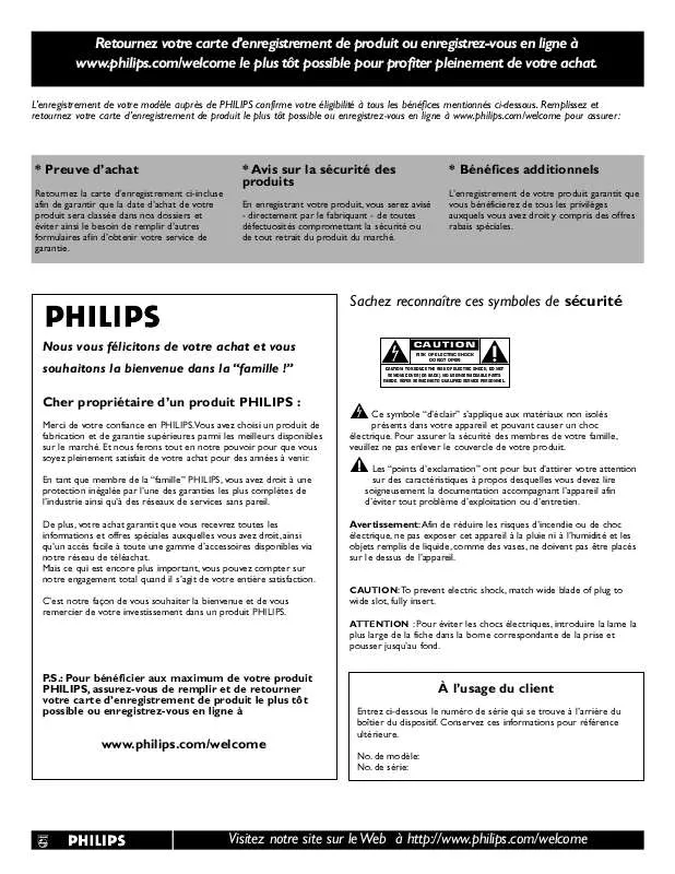 Mode d'emploi PHILIPS 42PFL7422D