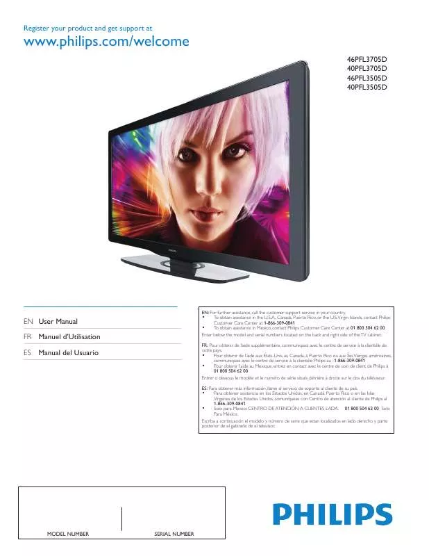 Mode d'emploi PHILIPS 46PFL3505D