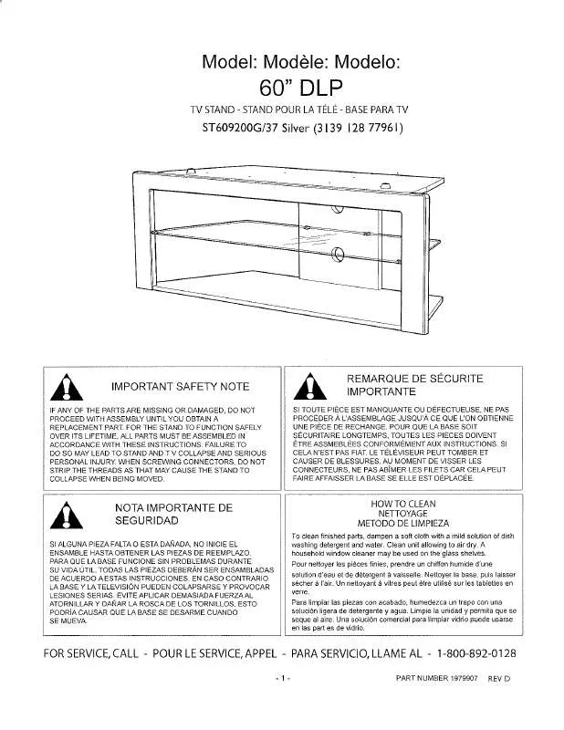 Mode d'emploi PHILIPS 60PL9200D