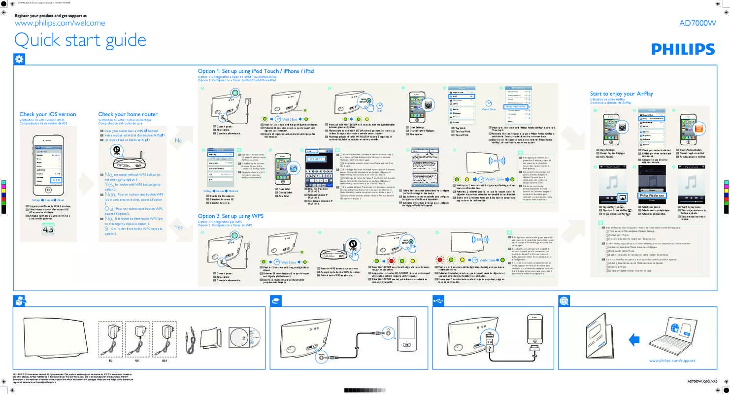 Mode d'emploi PHILIPS AD7000W/12