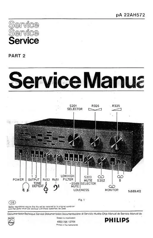 Mode d'emploi PHILIPS AH 572