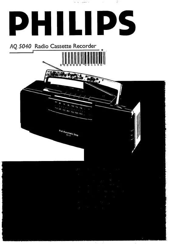 Mode d'emploi PHILIPS AQ5040-04M