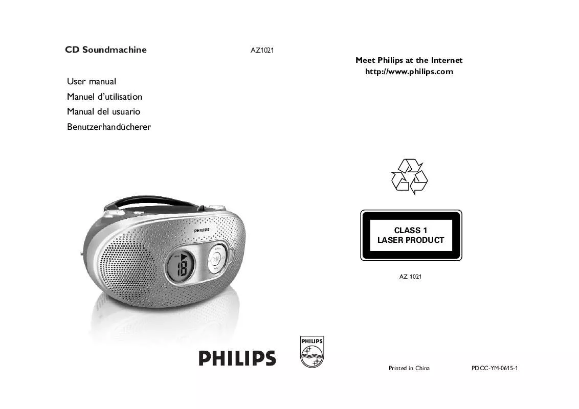 Mode d'emploi PHILIPS AZ1021