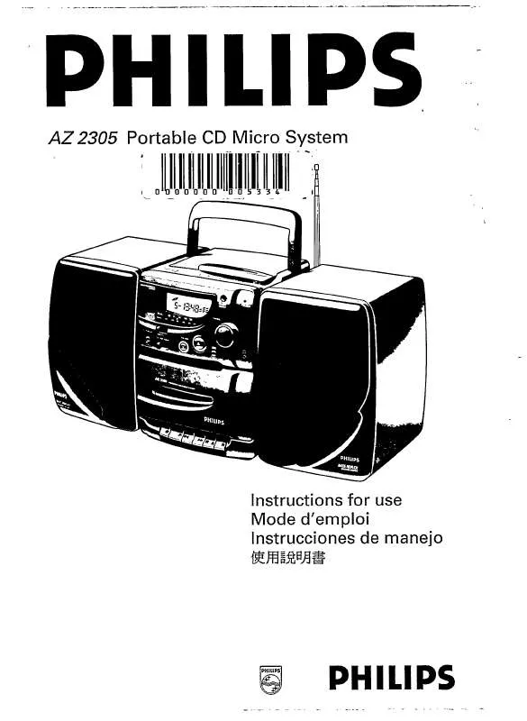 Mode d'emploi PHILIPS AZ2305