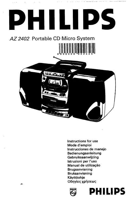 Mode d'emploi PHILIPS AZ2420