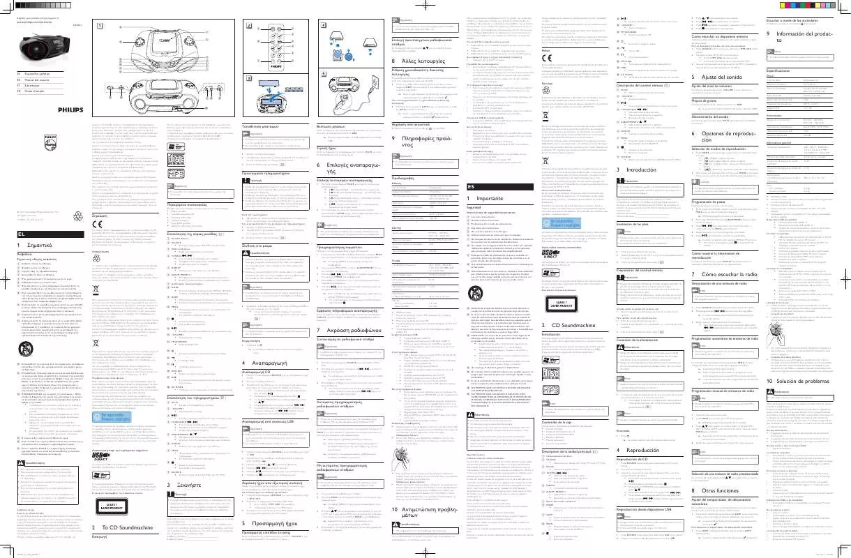 Mode d'emploi PHILIPS AZ3831/12