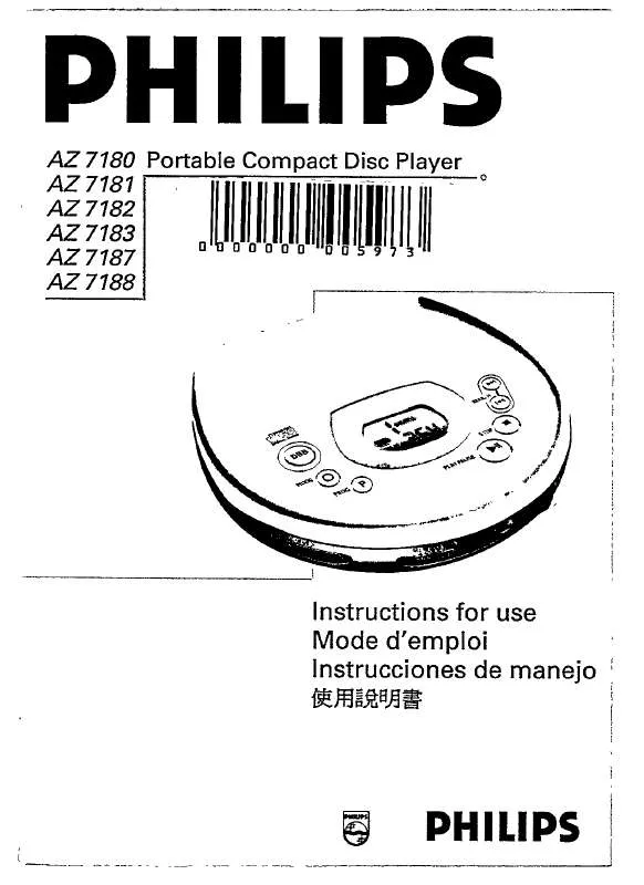 Mode d'emploi PHILIPS AZ7182