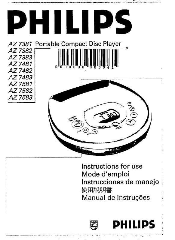 Mode d'emploi PHILIPS AZ7388