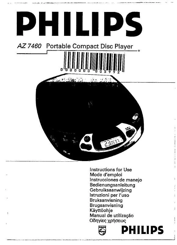 Mode d'emploi PHILIPS AZ7460