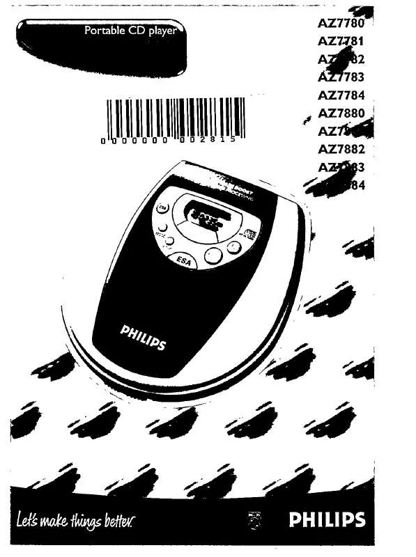 Mode d'emploi PHILIPS AZ7798