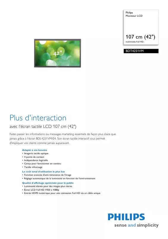 Mode d'emploi PHILIPS BDT4251VM