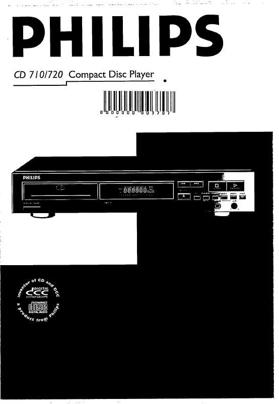 Mode d'emploi PHILIPS CD710-00B