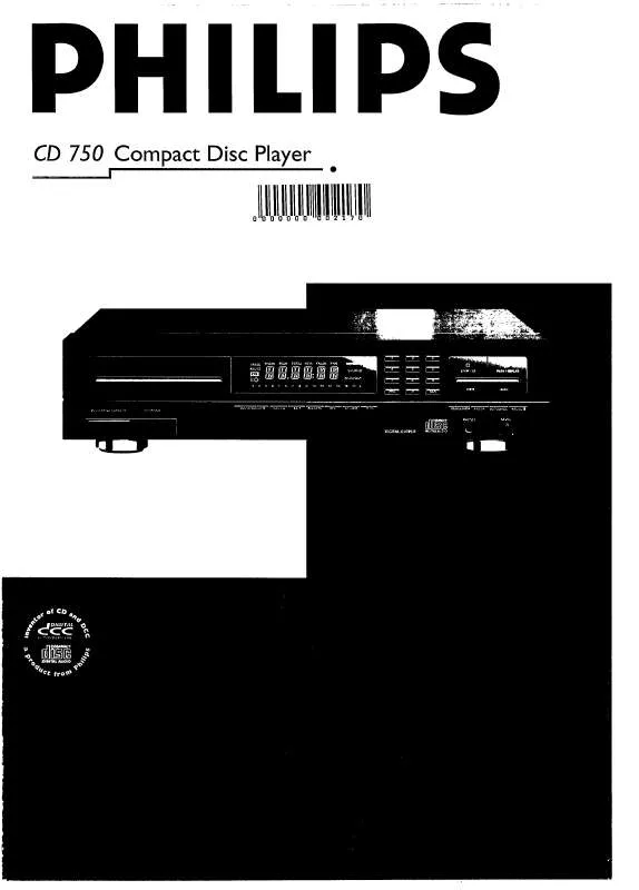 Mode d'emploi PHILIPS CD750-00B