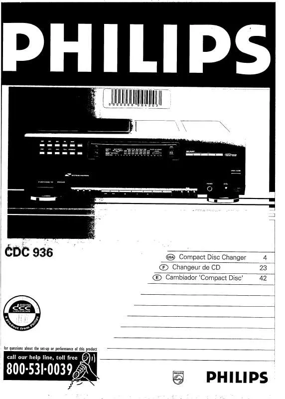 Mode d'emploi PHILIPS CDC936/00S