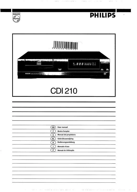 Mode d'emploi PHILIPS CDI210-40P