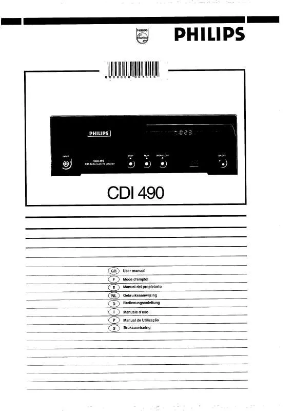 Mode d'emploi PHILIPS CDI490