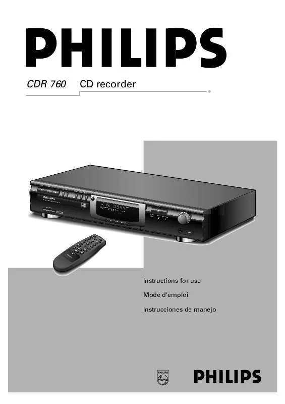 Mode d'emploi PHILIPS CDR760BK