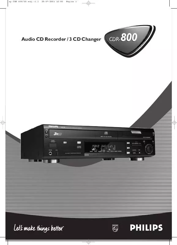 Mode d'emploi PHILIPS CDR800-218