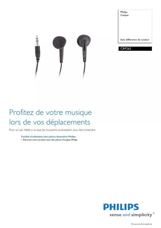 Mode d'emploi PHILIPS CRP262